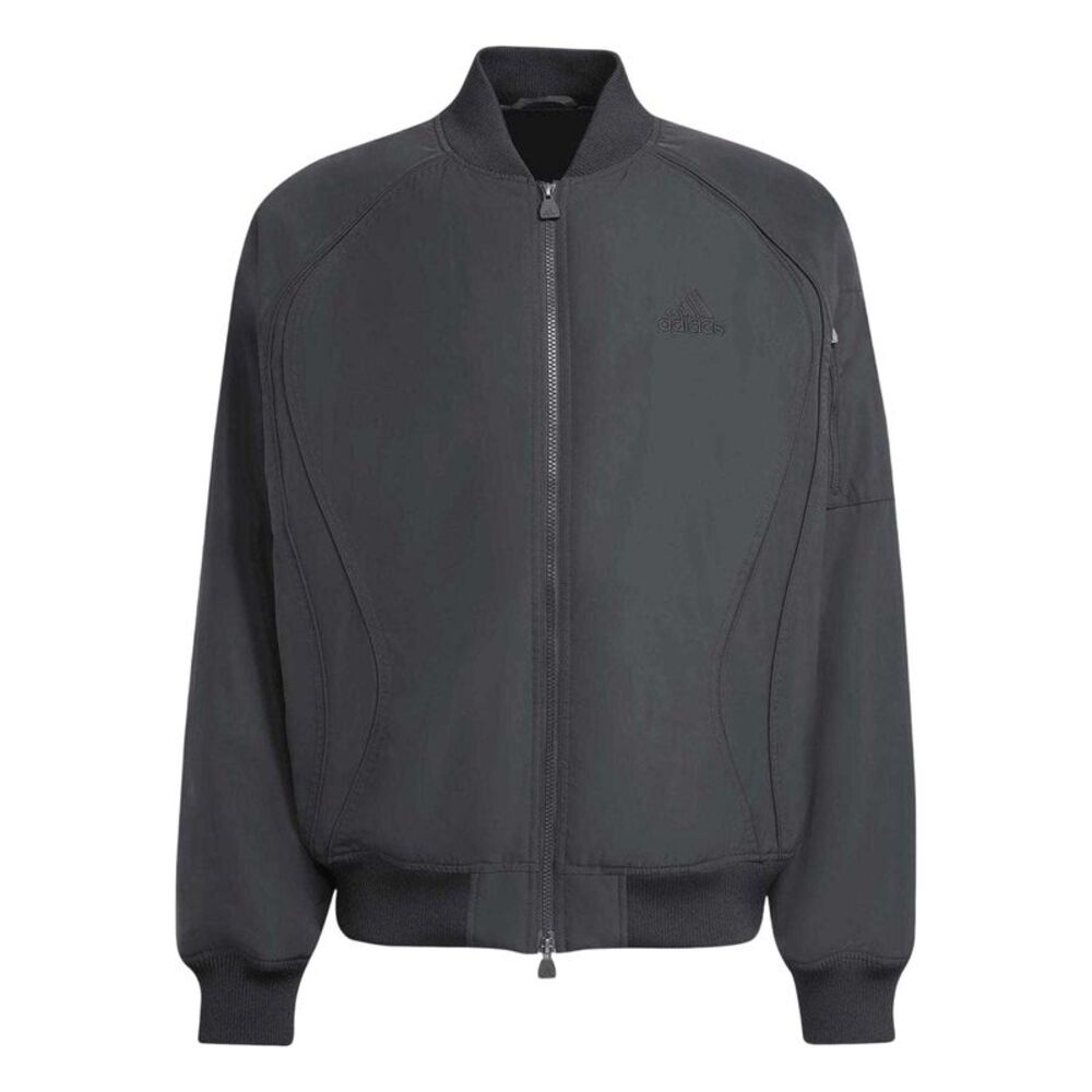 Adidas Mens Teamgeist Logo Zipped Bomber Jacket / Black